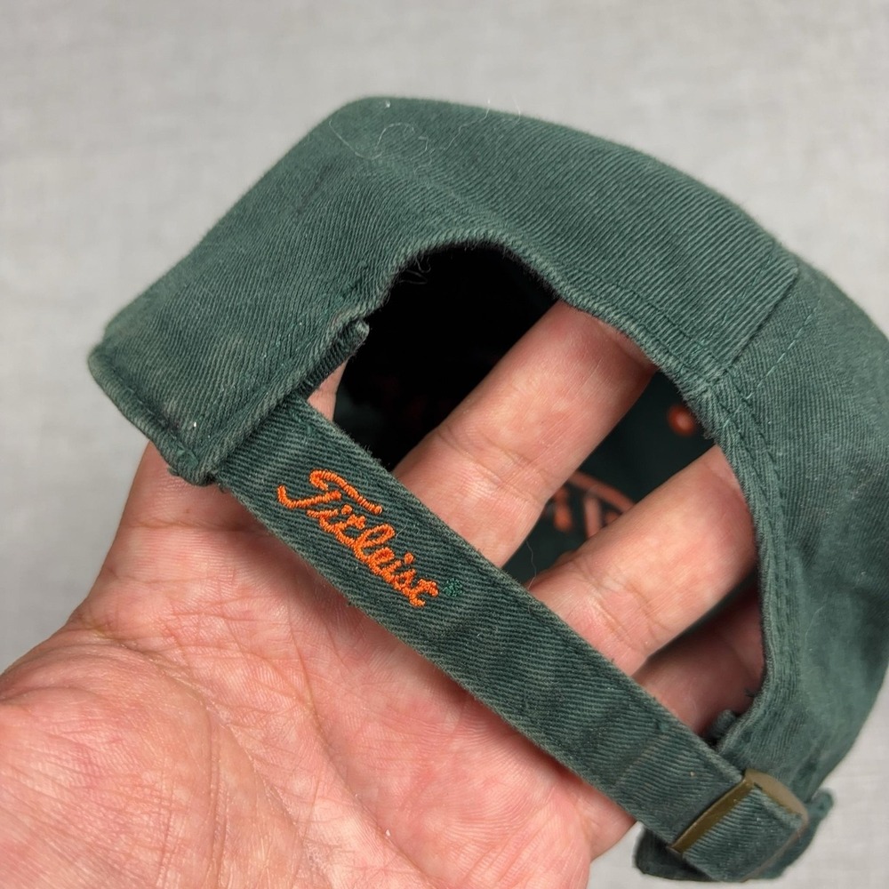 Vintage Miami Hurricanes Hat Cap Strap Back Mens Green Golf Titleist 90s - Picture 6 of 9